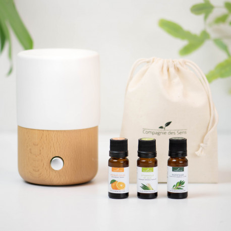 Diffuseur Citrus + 3 Huiles essentielles BIO - Pack Découverte