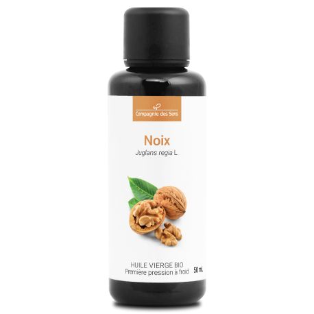 Noix - Huile Végétale Vierge BIO - Flacon en verre