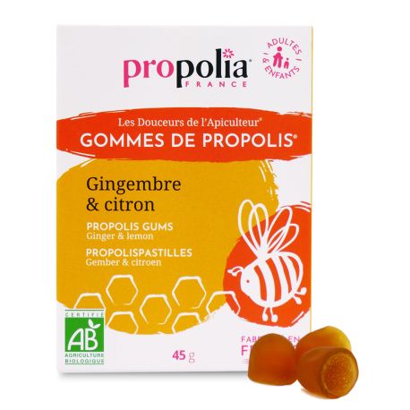 Gommes de Propolis BIO au Gingembre