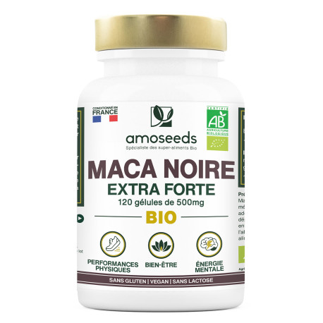 Maca Noire BIO Extra Forte - Gélules Végétales